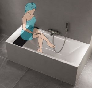 POLYSAN kád ülőke, 75x25cm, fekete (73258)