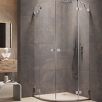 Radaway Essenza Pro Brushed Nickel PDD íves szálcsiszolt króm zuhanykabin