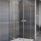 Radaway Essenza Pro Brushed Gold PDD íves szálcsiszolt arany zuhanykabin