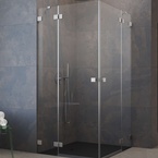 Radaway Essenza Pro Brushed Nickel KDD szögletes szálcsiszolt króm zuhanykabin