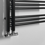 Sapho DORLION fürdőszobai radiátor, 500x1200 mm, 492 W, matt fekete (1130-21)