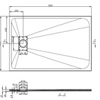 Sanotechnik SMC 80/120 szögletes zuhanytálca, betonszürke (1280G)
