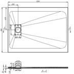 Sanotechnik SMC 90/120 szögletes zuhanytálca, betonszürke (1290G)