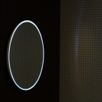 FLOAT tükör kerek 74 cm Fehér nap világítással