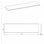 AREZZO DESIGN 190X49,4X2,8 CM MOSDÓPULT, MF. FEHÉR SZÍNBEN AR-167038, AR-167044