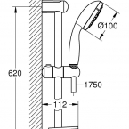 Grohe Tempesta III funkciós zuhanyszett + szappantartó