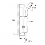 Grohe Tempesta 100 zuhanygarnitúra, 4 állású