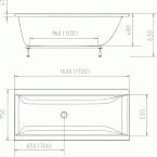 POLYSAN Cleo kád 170x75x48 (04611)