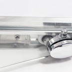 Roltechnik LLD2+LLB zuhanykabin tolóajtóval és egy fix fallal