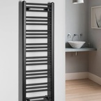 Bruckner ALBRECHT radiátor, középső bekötéssel, 400x1250 mm, 437 W, matt fekete (600.112.6)