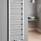Bruckner ALBRECHT fürdőszobai radiátor, középső bekötéssel, 500x1250 mm, 525 W, fehér (600.114.4)
