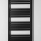 Bruckner GRUNT fürdőszobai radiátor, középső bekötés, 500x1050 mm, 465 W, matt fekete (600.121.6)