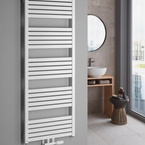 Bruckner GRUNT fürdőszobai radiátor, középső bekötés, 500x1330 mm, 611 W, fehér (600.122.4)