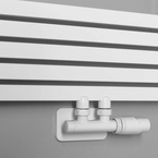 Bruckner GRUNT fürdőszobai radiátor, középső bekötés, 500x1330 mm, 611 W, fehér (600.122.4)