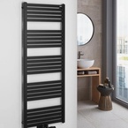 Bruckner GRUNT fürdőszobai radiátor, középső bekötés, 500x1330 mm, 611 W, matt fekete (600.122.6)