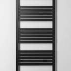Bruckner GRUNT fürdőszobai radiátor, középső bekötés, 500x1330 mm, 611 W, matt fekete (600.122.6)