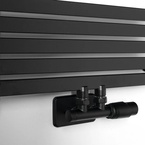 Bruckner GRUNT fürdőszobai radiátor, középső bekötés, 500x1330 mm, 611 W, matt fekete (600.122.6)