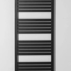 Bruckner GRUNT fürdőszobai radiátor, középső bekötés, 500x1610 mm, 776 W, matt fekete (600.123.6)