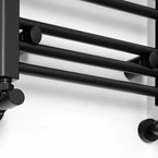 Bruckner ALBRECHT fürdőszobai radiátor, szélső bekötéssel, 400x930 mm, 327 W, matt fekete (600.211.6)