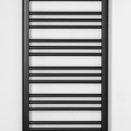 Bruckner ALBRECHT fürdőszobai radiátor, szélső bekötéssel, 500x1250 mm, 525 W, matt fekete (600.214.6)