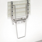 BEMETA HELP Lehajtható zuhany ülőke támasztékkal, 462x120x450mm, polírozott (301102181) (XH001)
