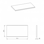 AREZZO DESIGN 90X49,4X2,8 CM MOSDÓPULT, MF. FEHÉR SZÍNBEN AR-167035, AR-167041