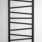 Aqualine ANNALISA fürdőszobai radiátor, 500x1095 mm, 302 W, középső bekötéssel, matt fekete (AN216)