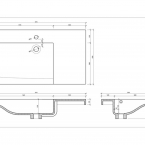 AREZZO DESIGN 90 CM-ES METIS AKRIL MOSDÓ, MATT FEHÉR AR-145590