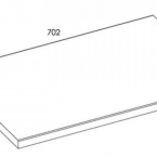 MOSDÓPULT 70X46 CM MAGASFÉNYŰ FEHÉR AR-166891