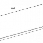 MOSDÓPULT 90X46 CM MAGASFÉNYŰ FEHÉR AR-166893