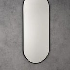 Sapho AROWANA keretes tükör, 120x50 cm, matt fekete