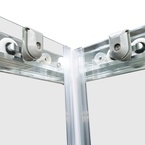 Sanotechnik Sarokbejárat króm 89-90x89-90x190cm (B1390C)