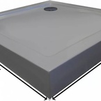 Sanotechnik BORA 90 szögletes zuhanytálca fix előlappal (B90)