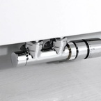 Sapho TWIN TERMO csatlakozó készlet radiátorhoz, szálcsiszolt inox (CP3520S)
