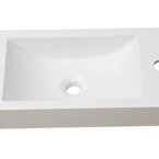 Sanotechnik PORTO öntött márvány mosdó, ráépíthető 48x25 cm