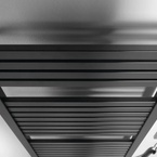 Aqualine TONDI-E elektromos fürdőszobai radiátor, 450x970 mm, 300 W, matt fekete (DE456T)