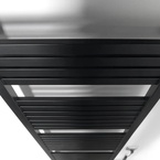 Aqualine TONDI-E elektromos fürdőszobai radiátor, 450x1330 mm, 500 W, matt fekete (DE476T)