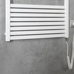 Aqualine TONDI-E elektromos fürdőszobai radiátor, 600x1690 mm, 800 W, fehér (DE490T)
