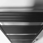Aqualine TONDI-E elektromos fürdőszobai radiátor, 600x1690 mm, 800 W, matt fekete (DE496T)