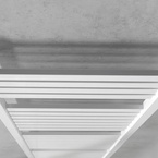 Aqualine TONDI fürdőszobai radiátor, középső bekötéssel, 450x1330 mm, 561 W, fehér (DT470T)