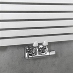 Aqualine TONDI fürdőszobai radiátor, középső bekötéssel, 450x1330 mm, 561 W, fehér (DT470T)