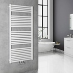 Aqualine TONDI fürdőszobai radiátor, középső bekötéssel, 600x1330 mm, 730 W, fehér (DT480T)
