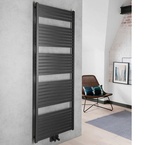 Aqualine TONDI fürdőszobai radiátor, középső bekötéssel, 600x1690 mm, 930 W, matt fekete (DT496T)