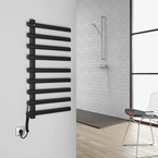 Sapho ELCOR elektromos törölközőszárító radiátor, 480x920x50 mm, 128 W, matt fekete (EB460)