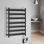 Sapho ELIAS elektromos törölközőszárító radiátor, 490x730x110 mm, 105 W, matt fekete (EB550)