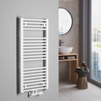 Aqualine DIRECT fürdőszobai radiátor, középső bekötéssel, 450x960 mm, 447 W, fehér (ELM94T)