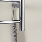 Sapho REDONDO elektromos törölköző szárító radiátor, 500x900 mm, 75 W, polírozott inox (ER220V)