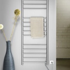 Sapho REDONDO elektromos törölköző szárító radiátor, 600x1500x102 mm, 130 W, polírozott inox (ER250V)