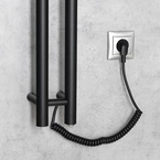 Sapho PAPINADO elektromos törölköző szárító radiátor, 109x1200 mm, 40 W, matt fekete (ER340)