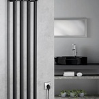 Sapho PAPINADO elektromos törölköző szárító radiátor, 263x1200 mm, 85 W, matt fekete (ER350)